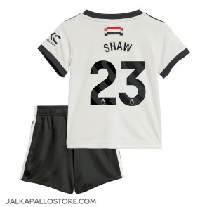 Manchester United Luke Shaw #23 Kolmaspaita Lapsille 2024-25 Lyhythihainen (+ shortsit)